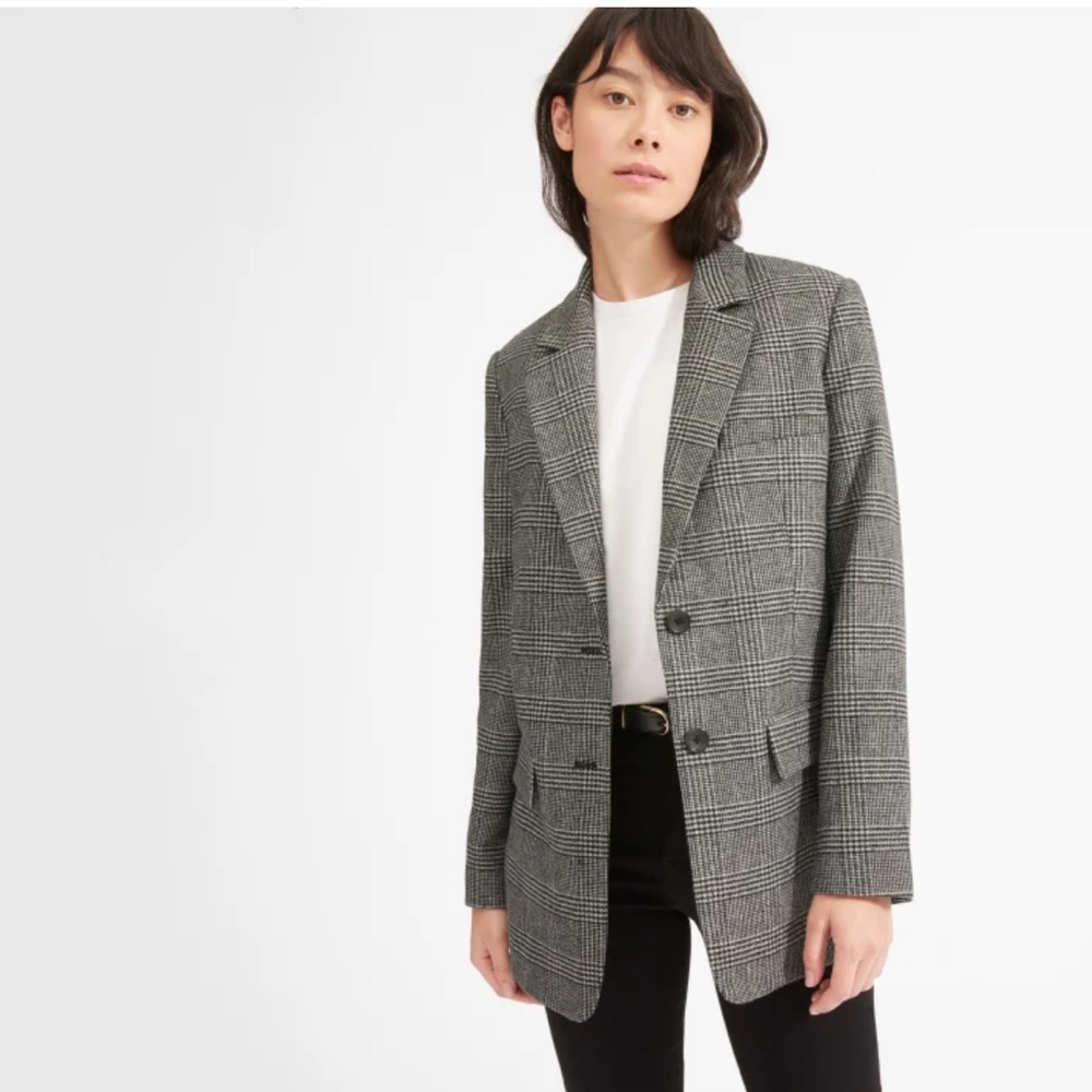 Bardot oversized black and white Tweed blazer